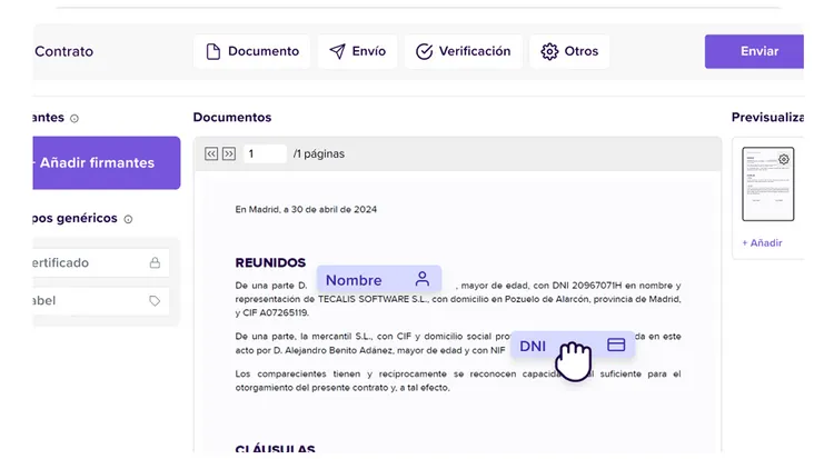 Sign a word document with electronic signature